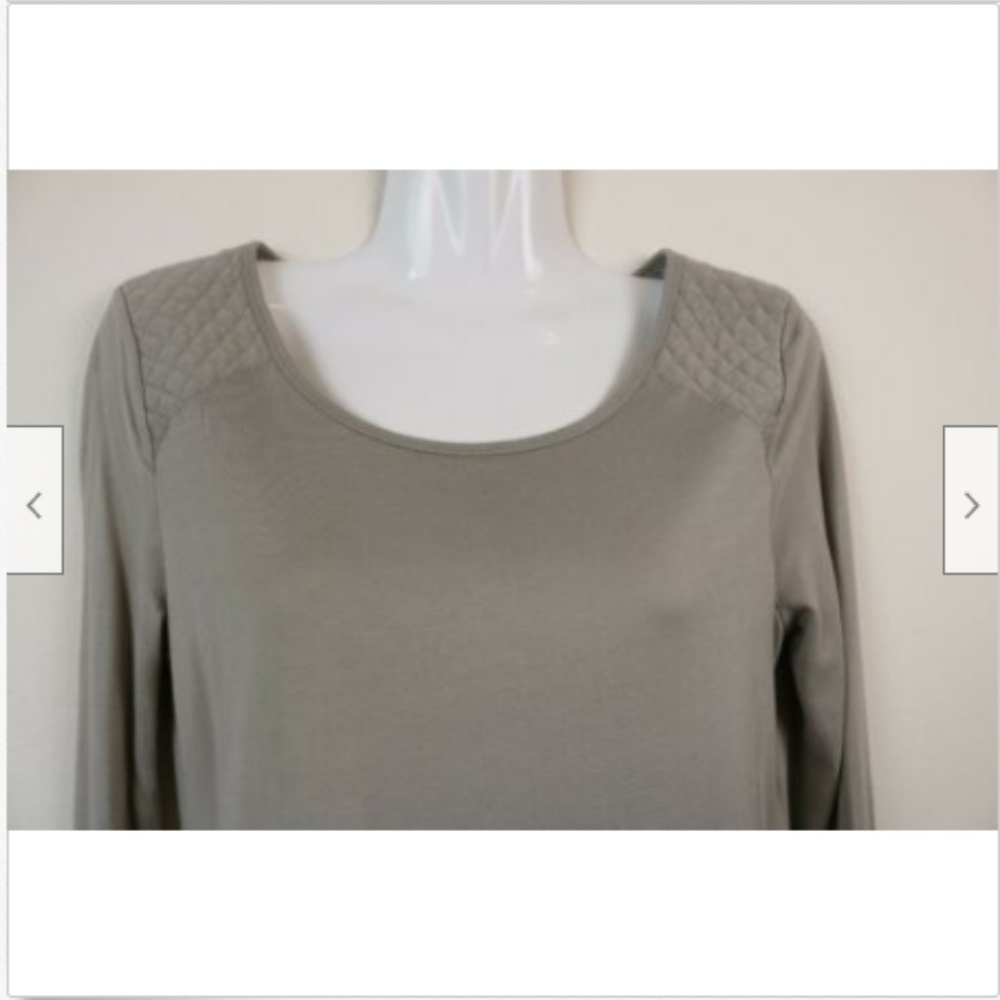 Banana Republic Womens Blouse Tan Brown Quilted - Picture 3 of 6